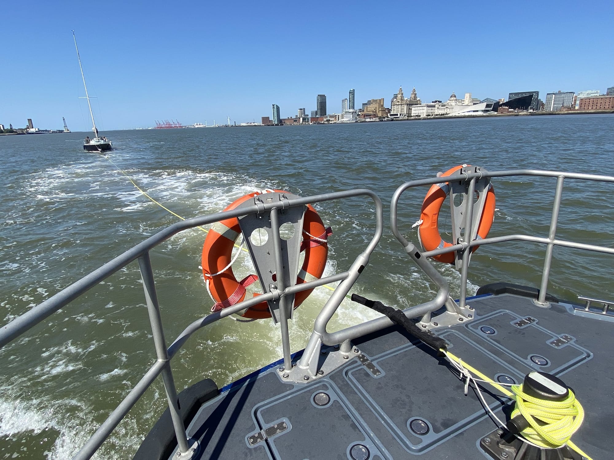 First rescue for new Coxswain as Hoylake RNLI lifeboat tows yacht to safety