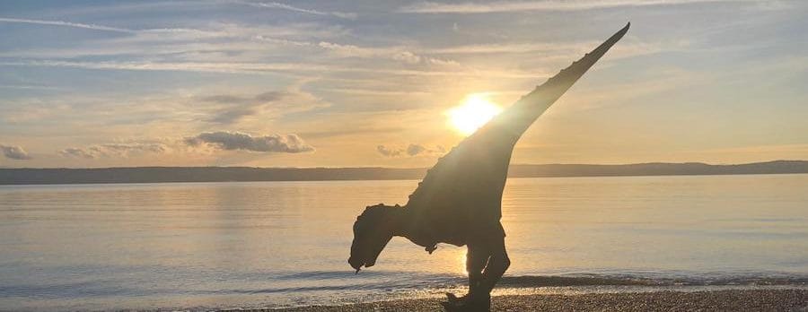 "See" Rex - last chance to watch a dinosaur walking around West Kirby Marine Lake