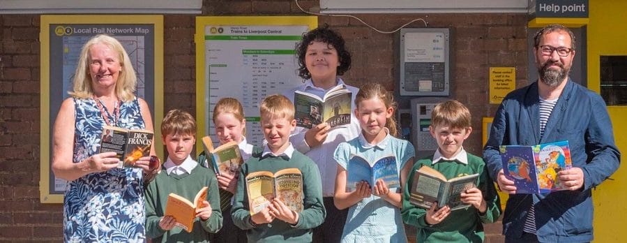 Hoylake school children get on board with station book exchange