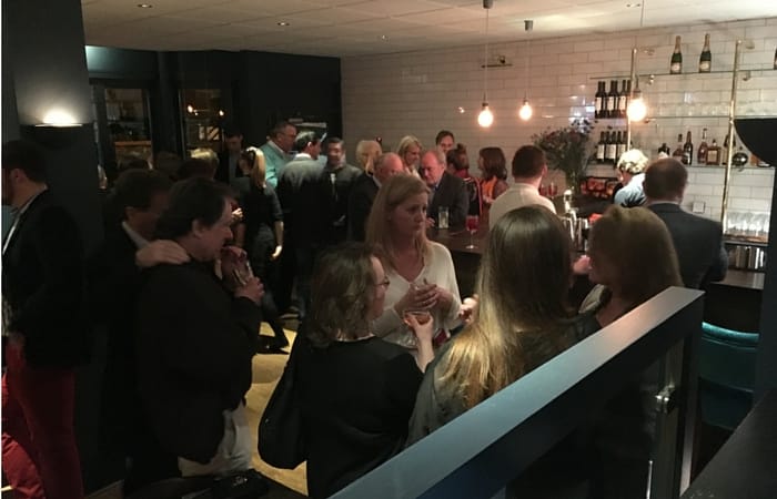 Party people: Saturday night's sneak preview party at West 34 in full flow