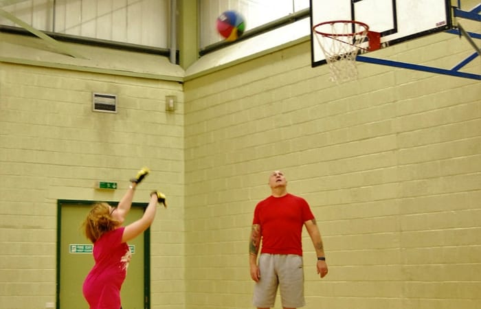 Shooting hoops with the Hoylake Wildcats