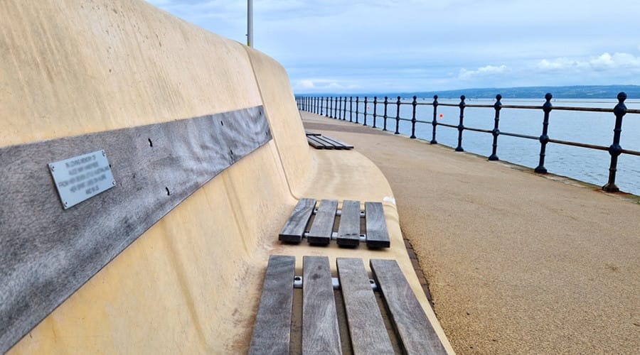 Flood wall commemorative plaque spaces available