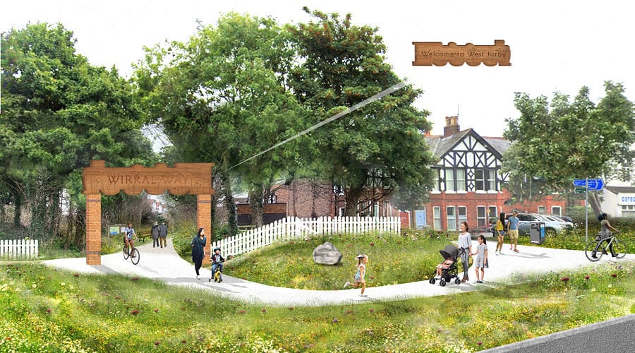 New entrance for Wirral Way in West Kirby