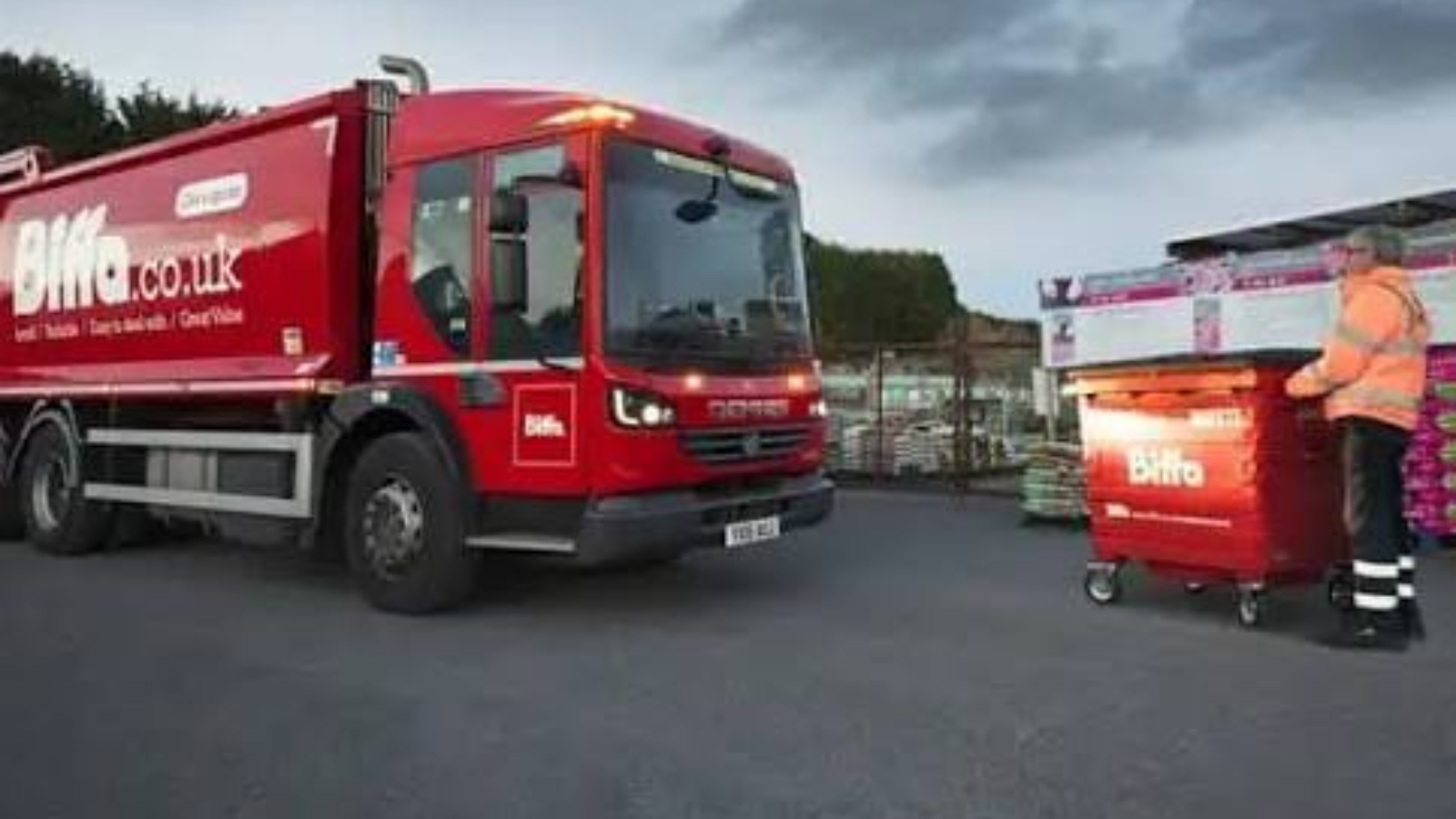 A Biffa Waste van and bin.