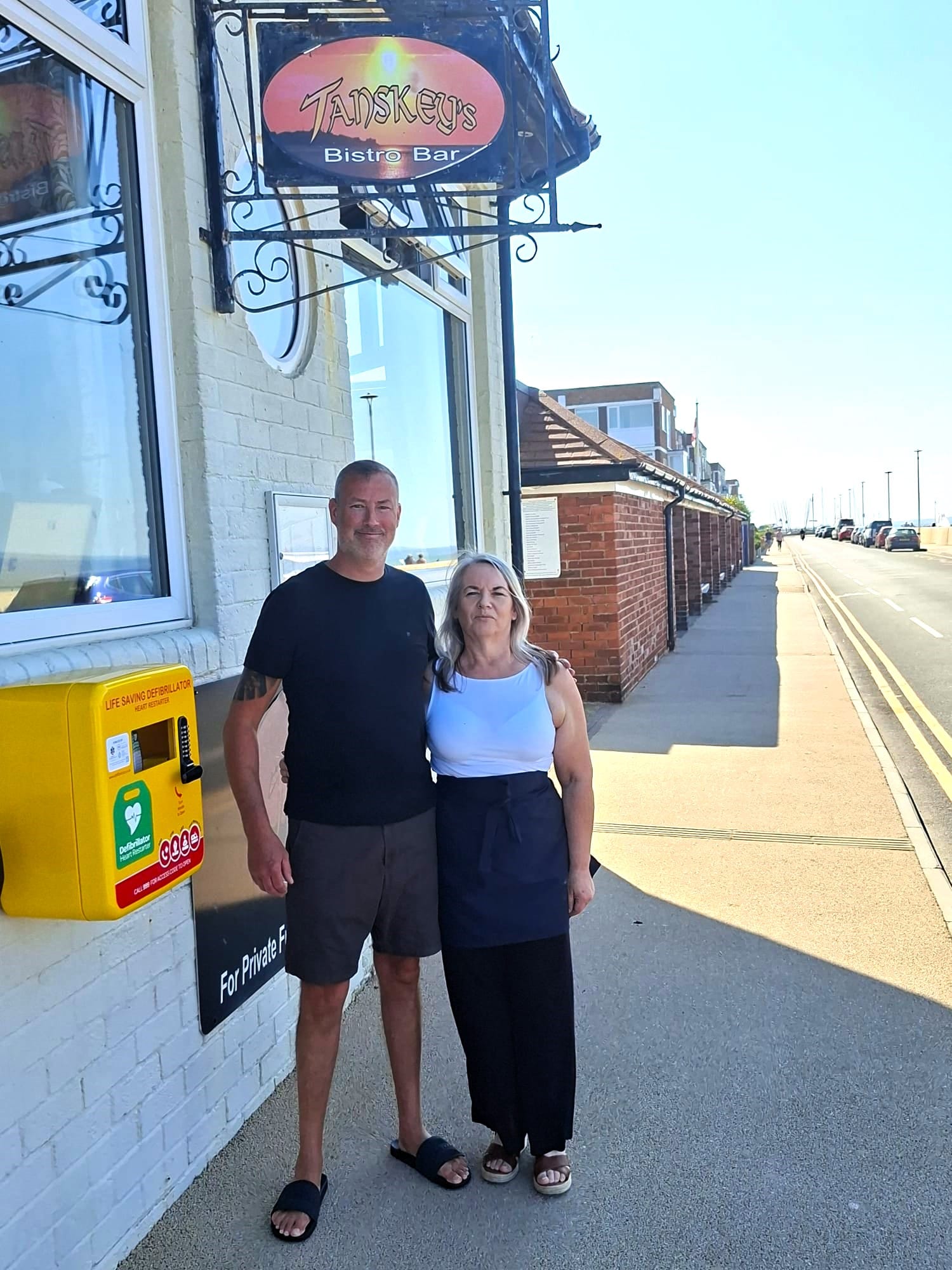 Defibrillator installed at Tanskeys in West Kirby