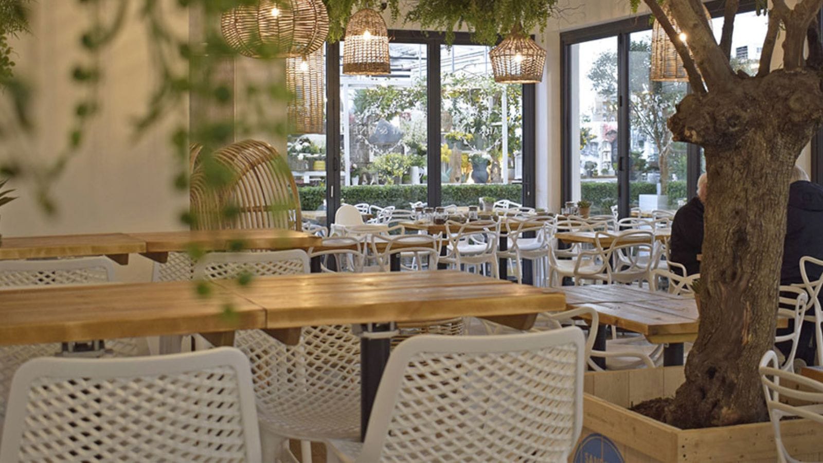Leaf & Vine Coffee shop interior.