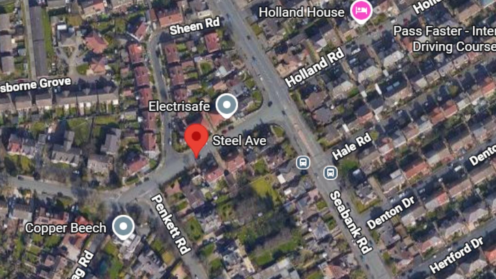 Map of Steel Avenue, Liscard.