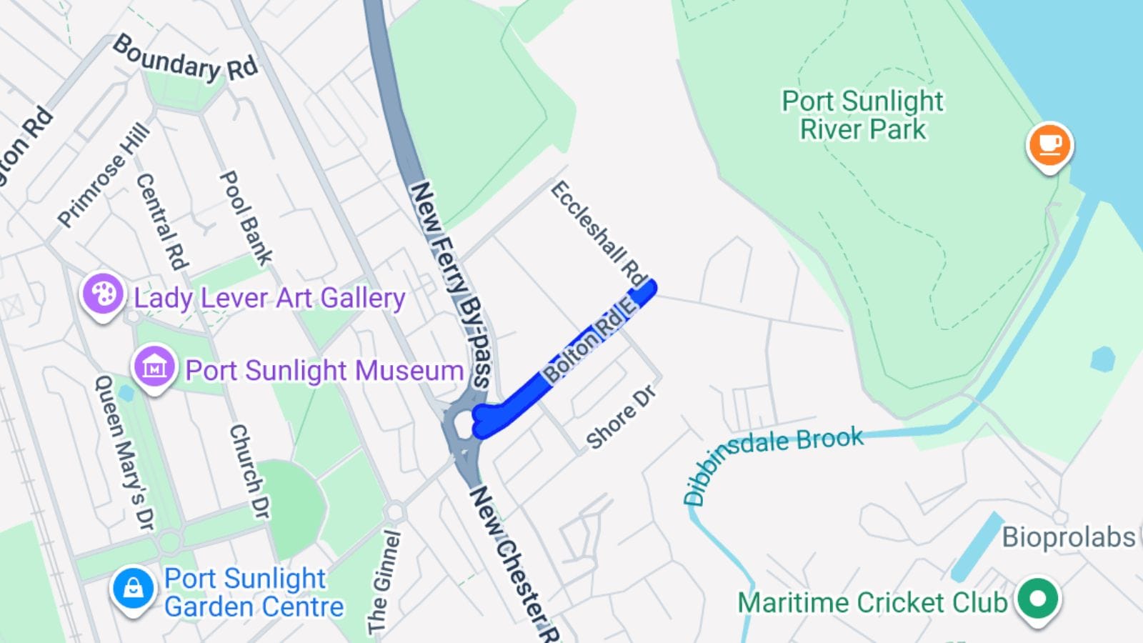 Map of the road where the children's home could be, Bolton Road East.