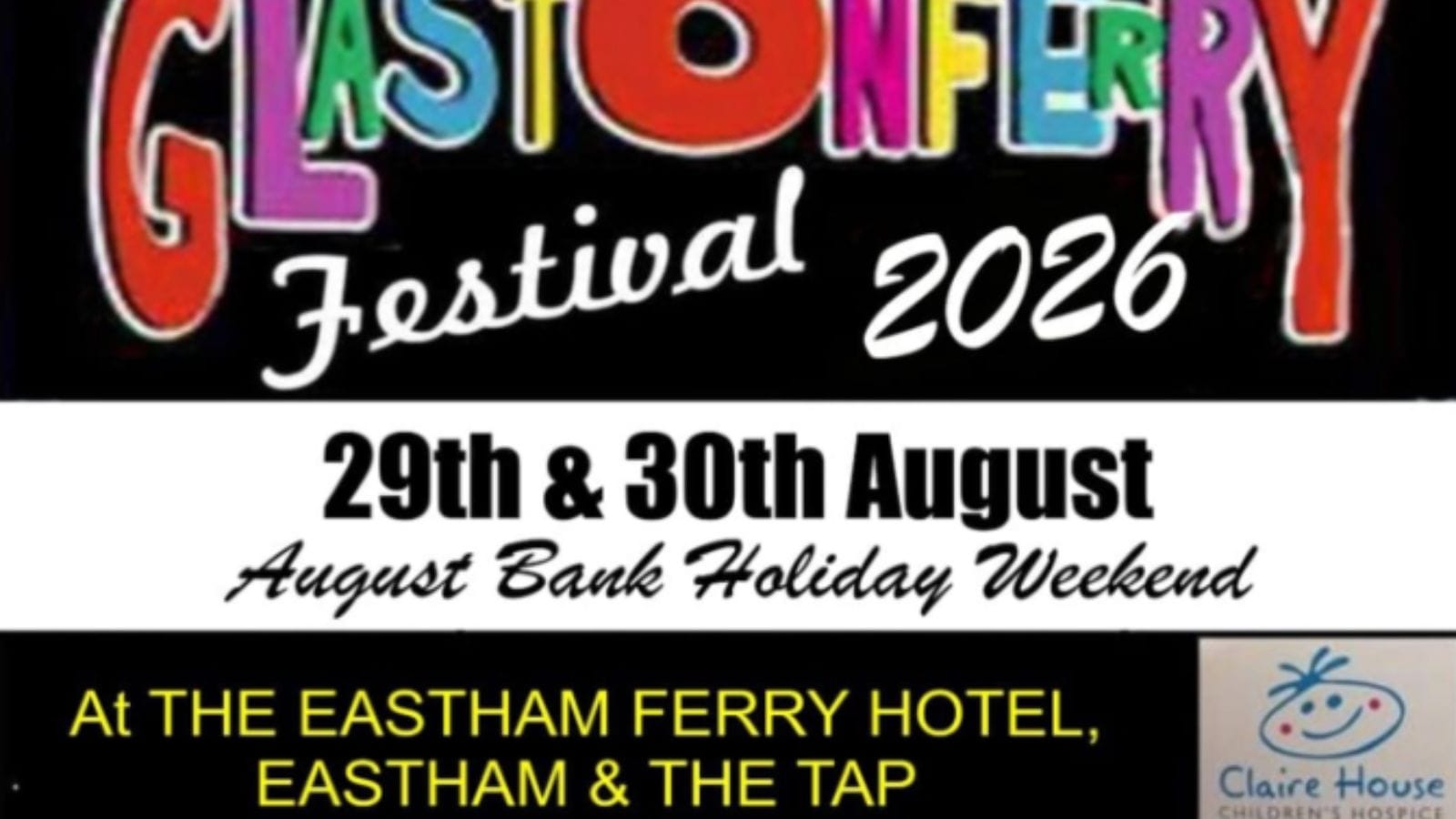 Glastonferry Festival poster.