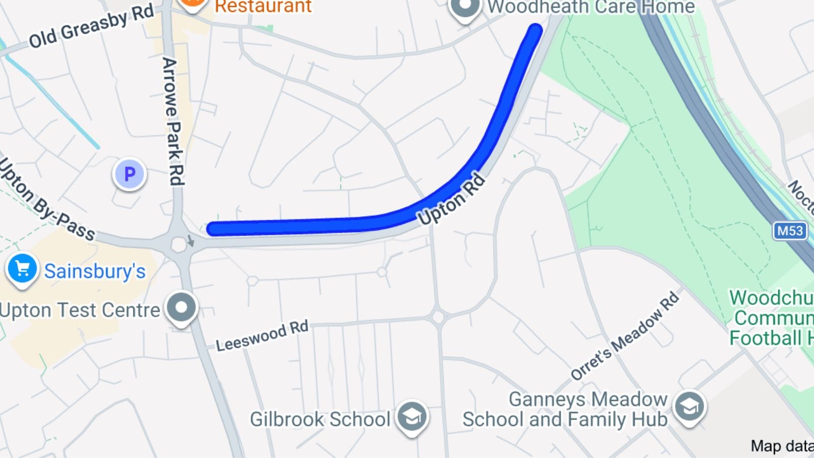 Map of Ford Way in Woodchurch.