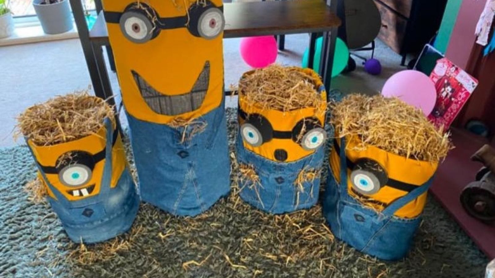 The minions scarecrows as part of the New Brighton Scarecrow Festival.