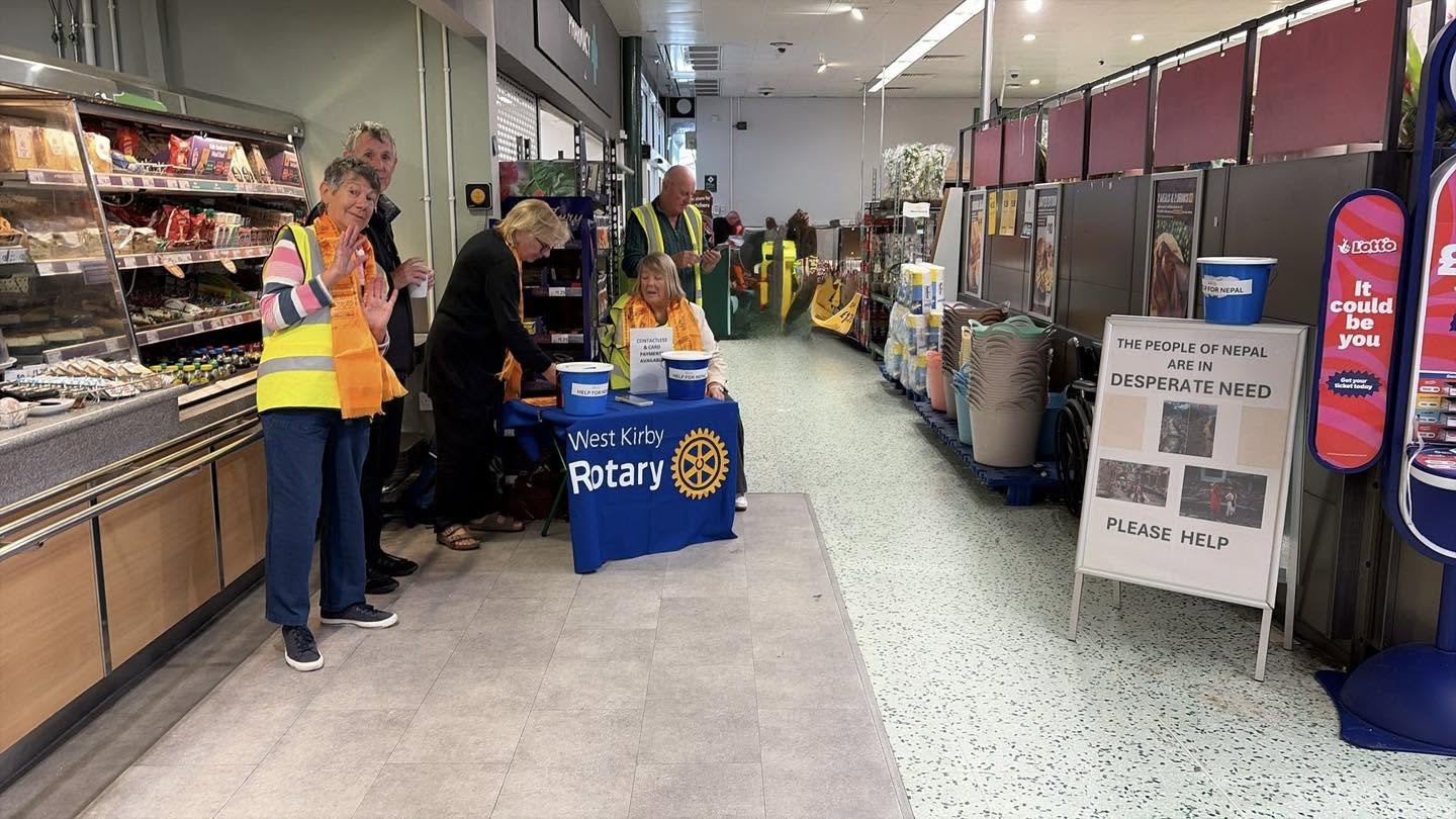 West Kirby Rotary Club Raises £1,000 for Nepal Disaster Relief