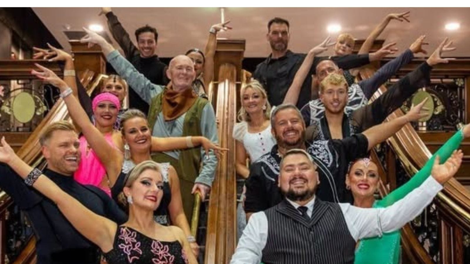 Dancers performing at Claire House Does Strictly, Titanic Hotel Liverpool.