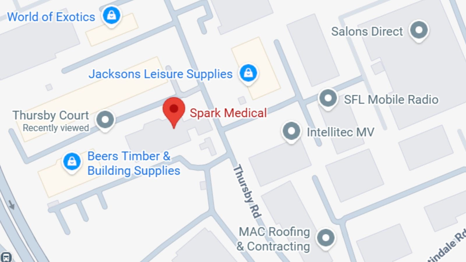 Google Maps photo of Spark Medical, Bromborough.