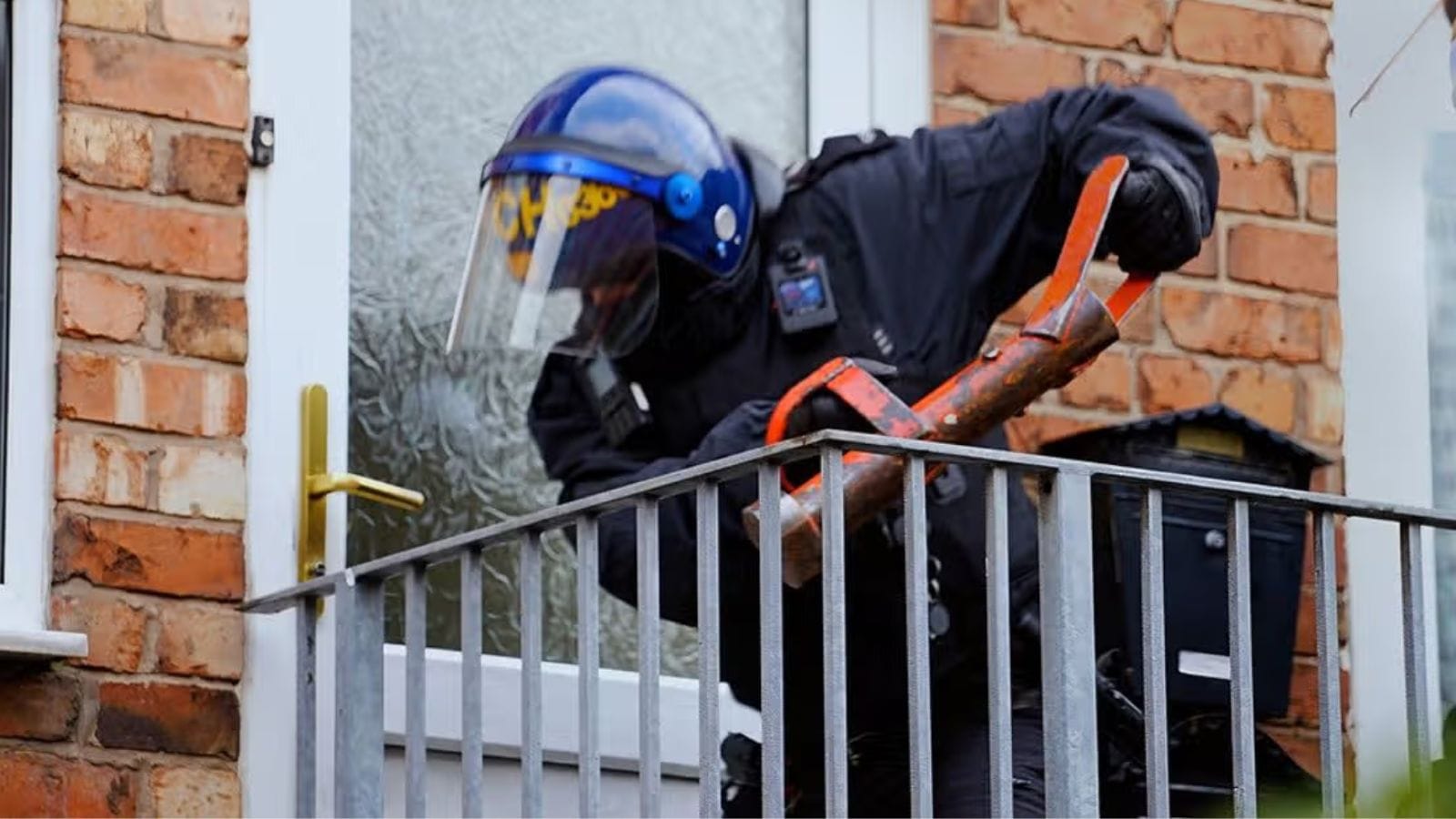 Police raid.