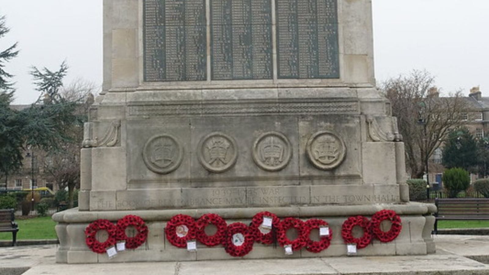 The Birkenhead Cenotaph War Memorial in Hamilton Square, Birkenhead.