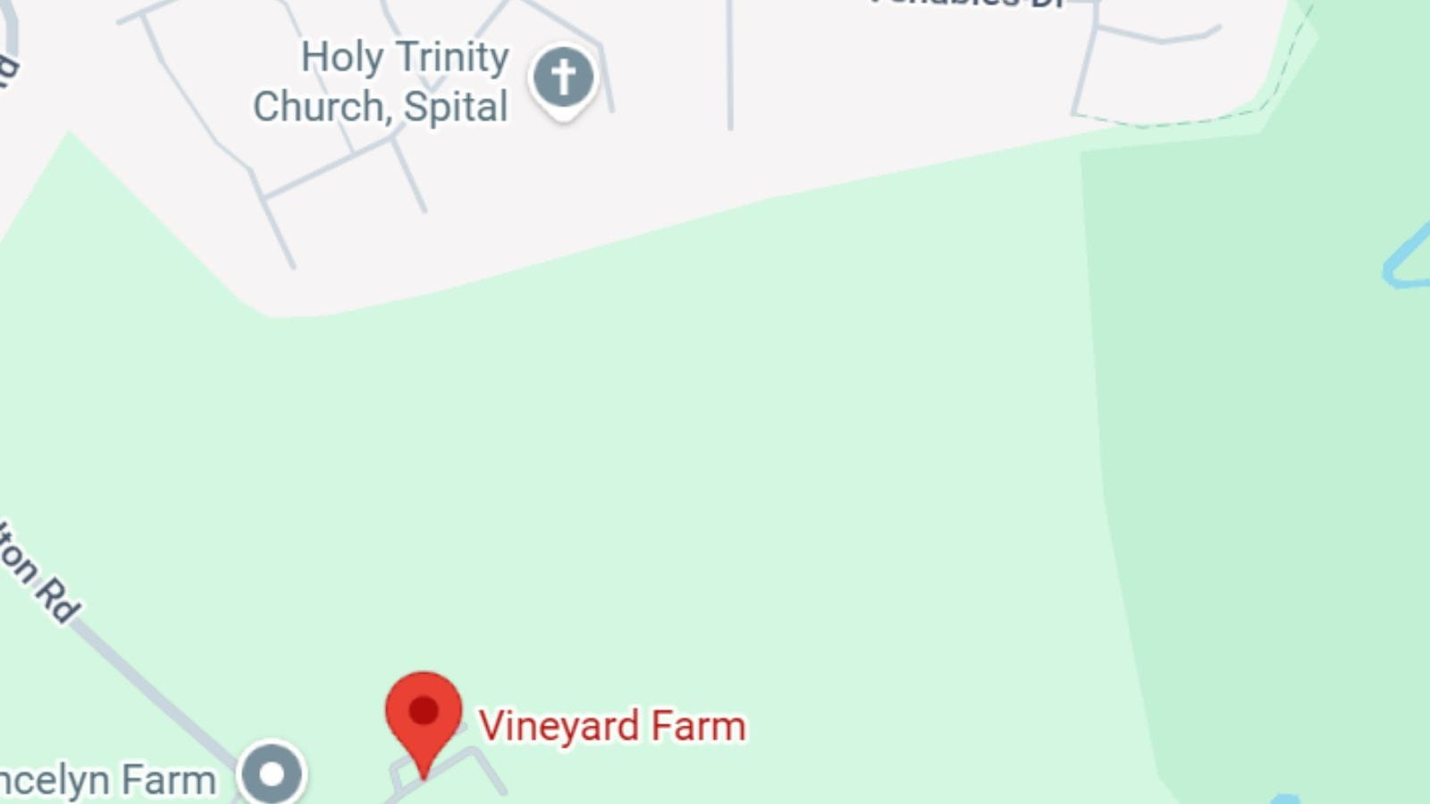 Photo on Google Maps of Vineyard Farm to Holy Trinity Church.