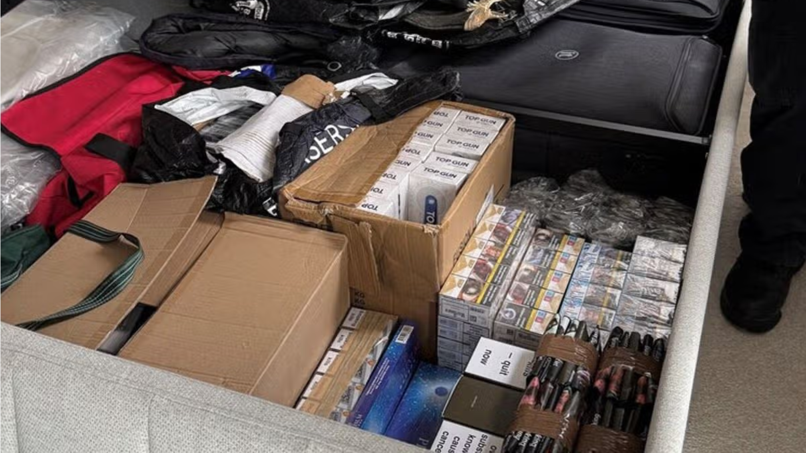 Products found by enforcement officers.