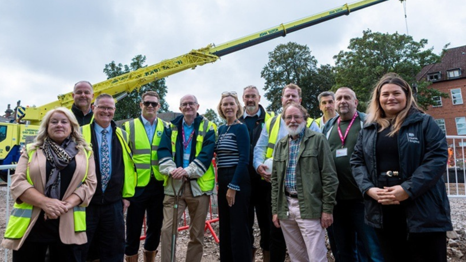 Councillors and Magenta Living staff on site.