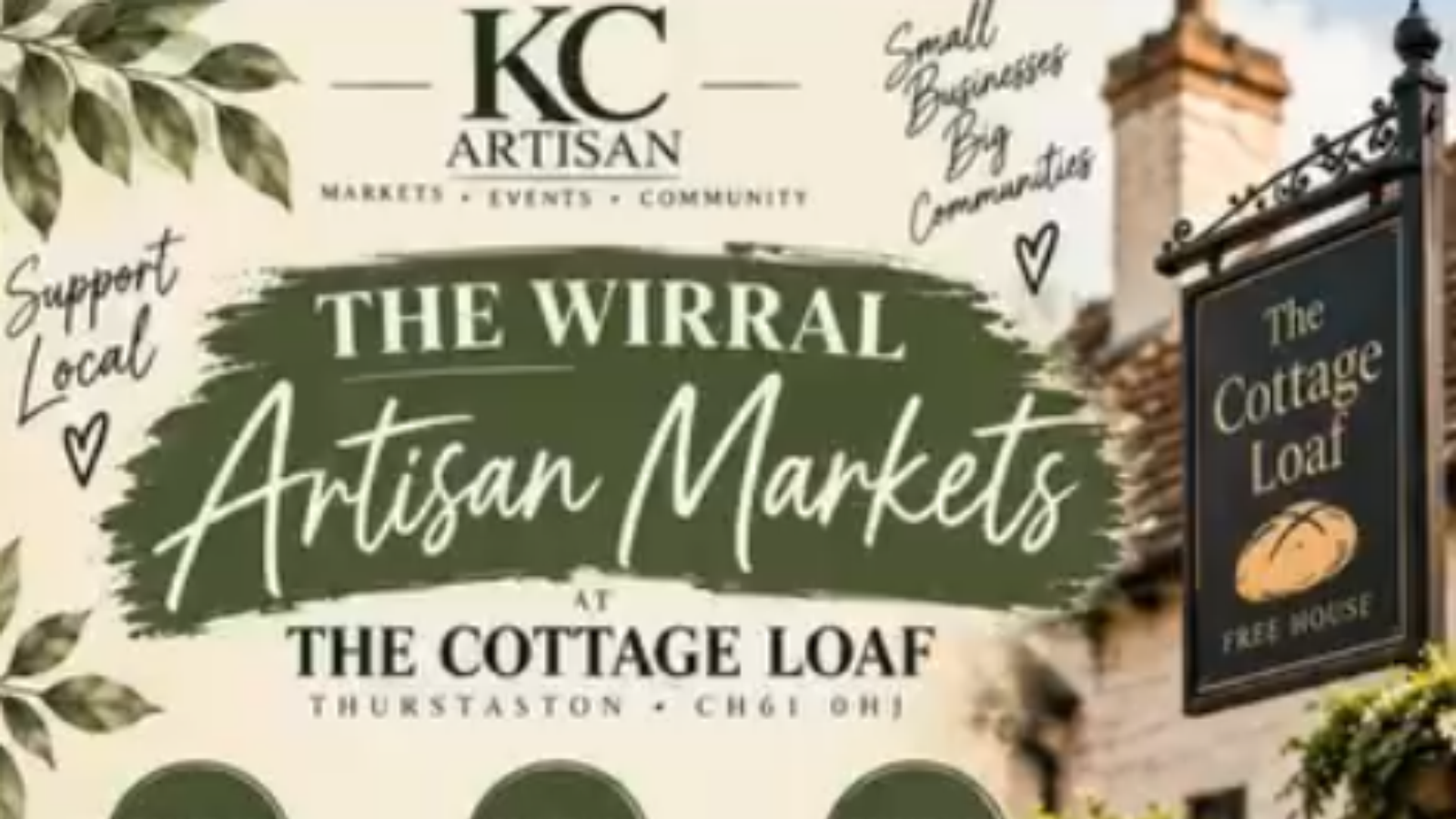Poster for the artisan market in Thurstaston. 