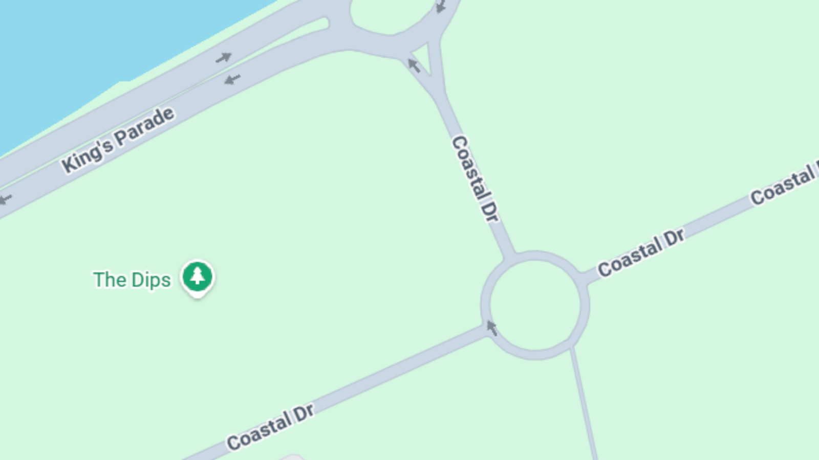 Photo of where the runners started and ended the 10k race on Google Maps.