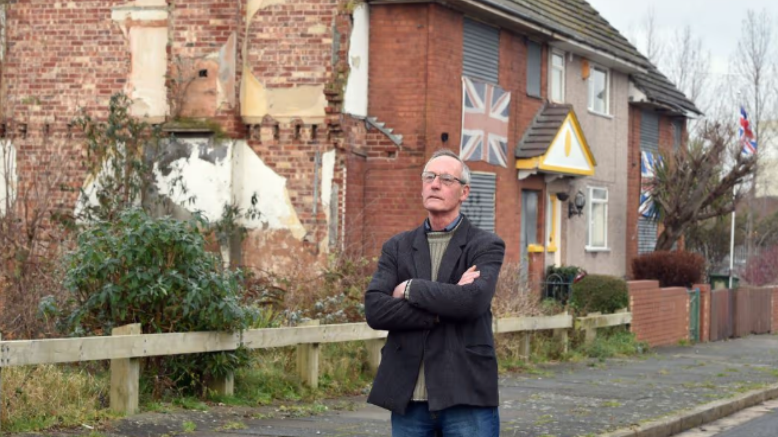 Man in Birkenhead in last standing property.
