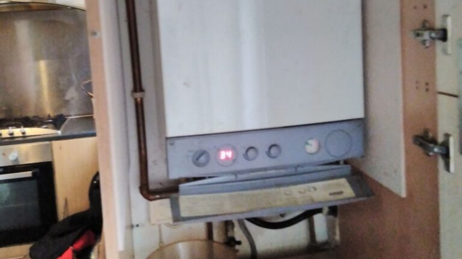 Boiler inside property where gas was not checked.