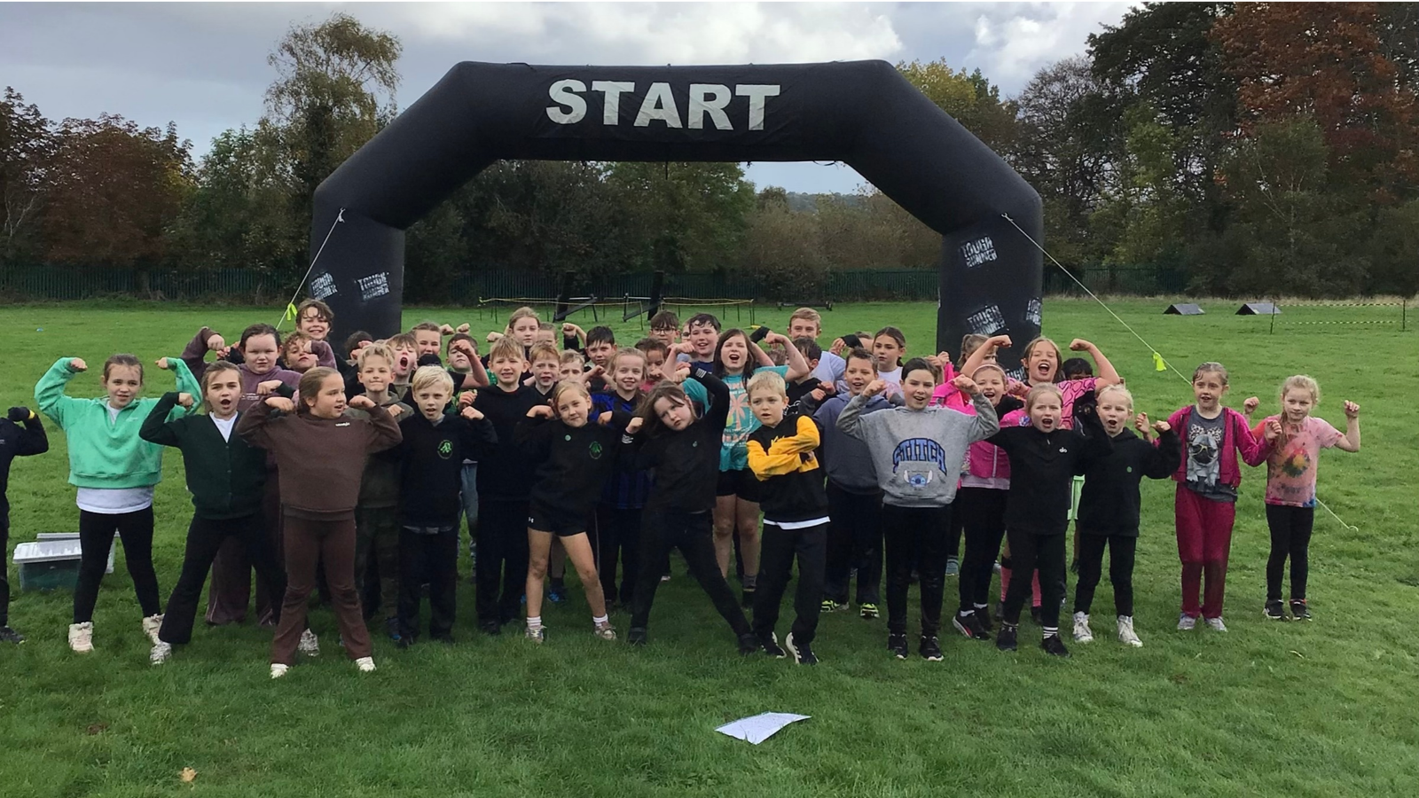Overchurch School pupils on site.
