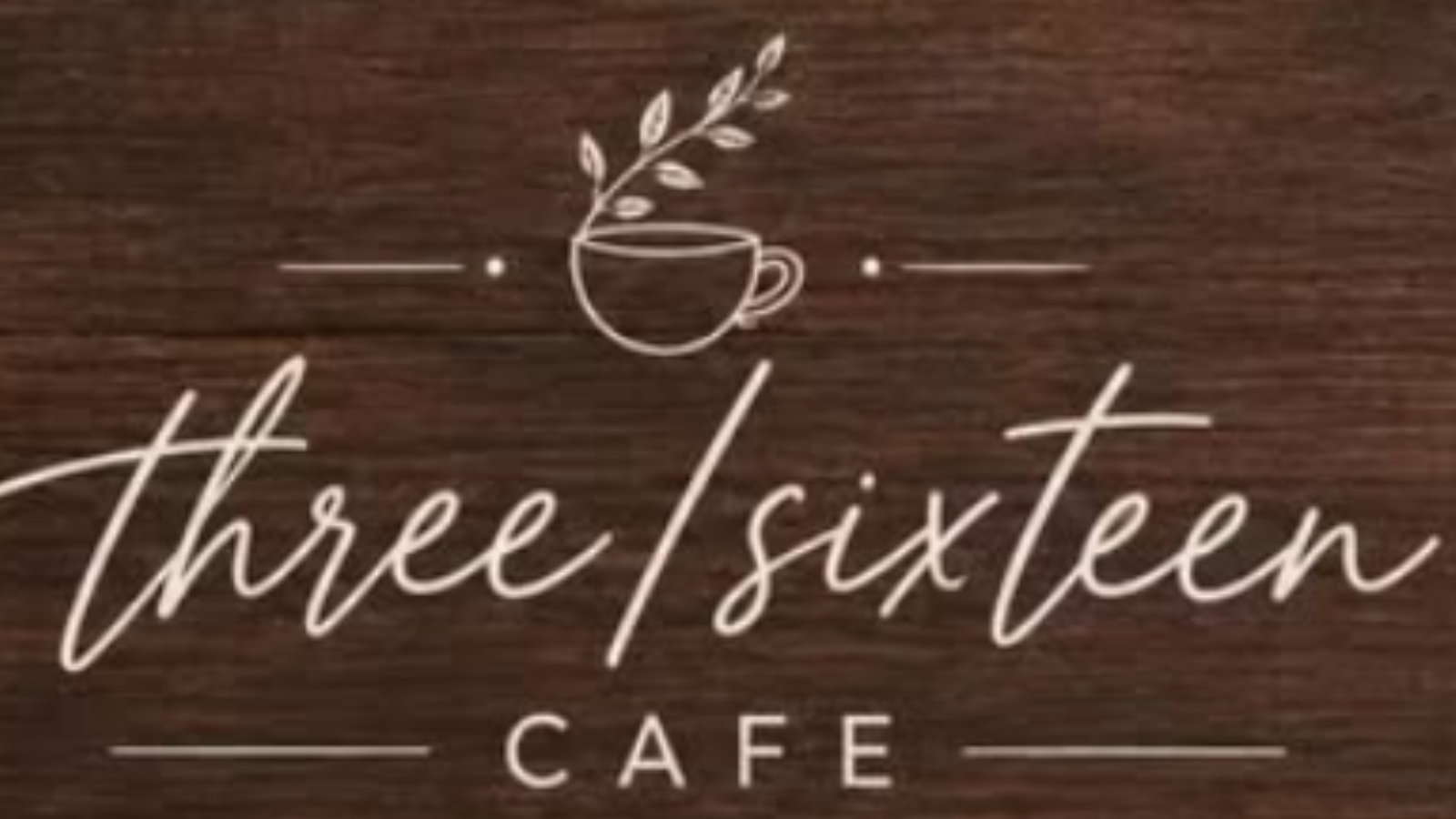 Branding of Three/Sixteen Cafe.