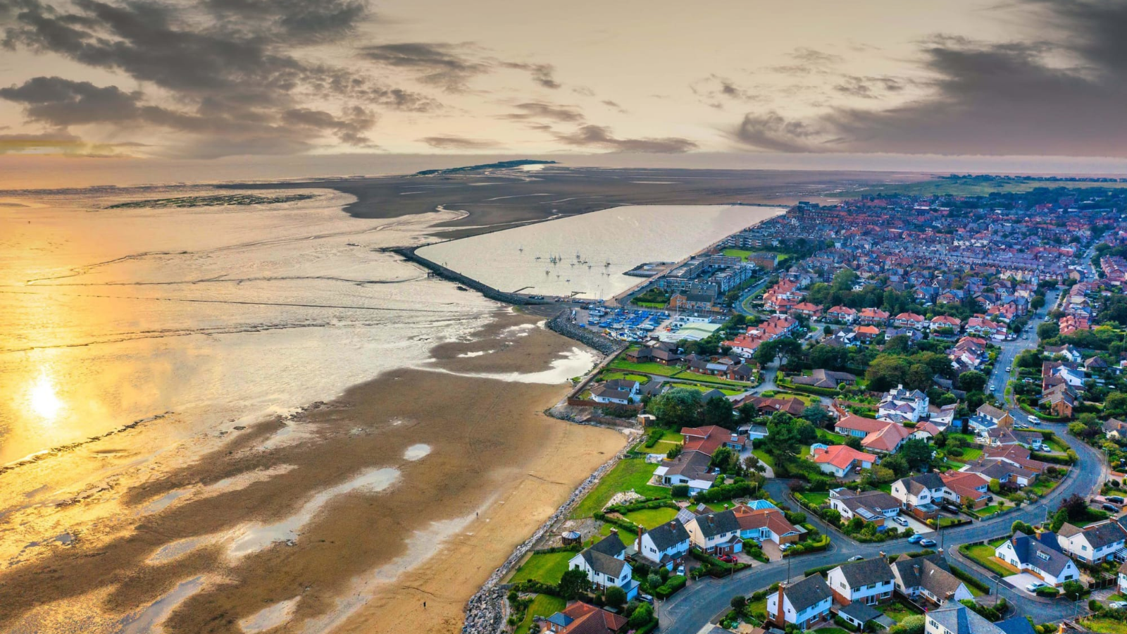 West Kirby Marine Lake overhead west view our own photo.