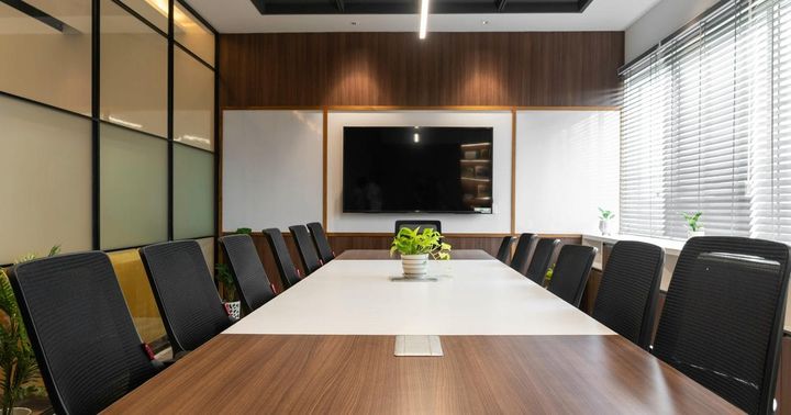 Enterprise AI governance framework for Australian organisations — empty corporate boardroom