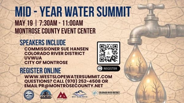 West Slope Water Summit Goes Virtual May 19: Regional Leaders to Address Colorado River, Water Rights, and Western Slope Priorities