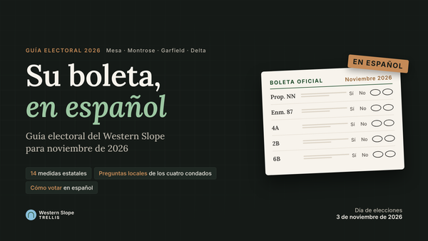 Su boleta, en español: guía electoral del Western Slope para noviembre de 2026