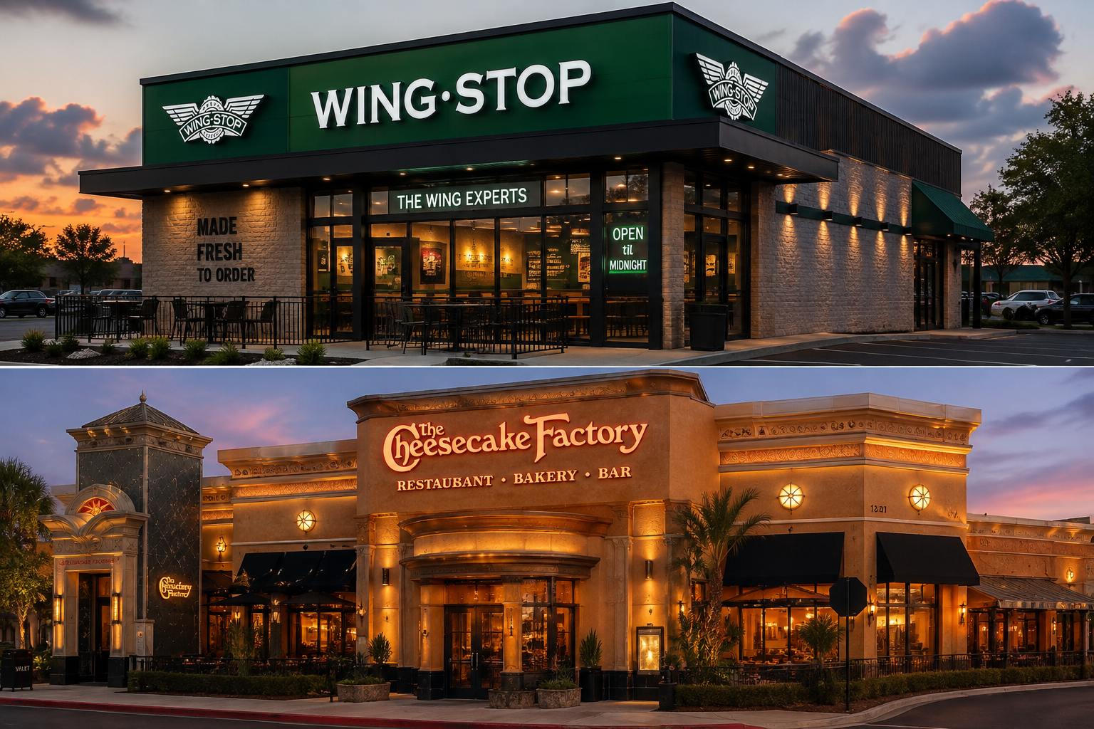Wingstop and The Cheesecake Factory Valuations
