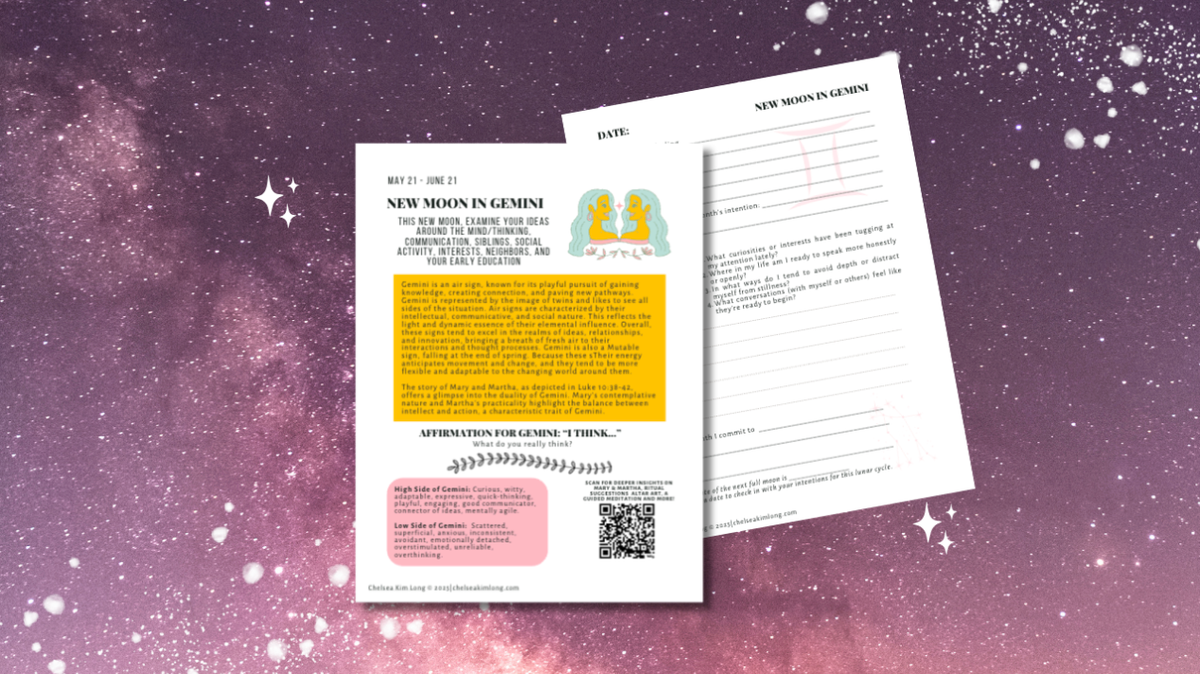 New Moon in Gemini: Mary and Martha, Women Who Contain Multitudes