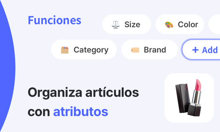 BoxHero – Función destacada: atributos para organizar artículos