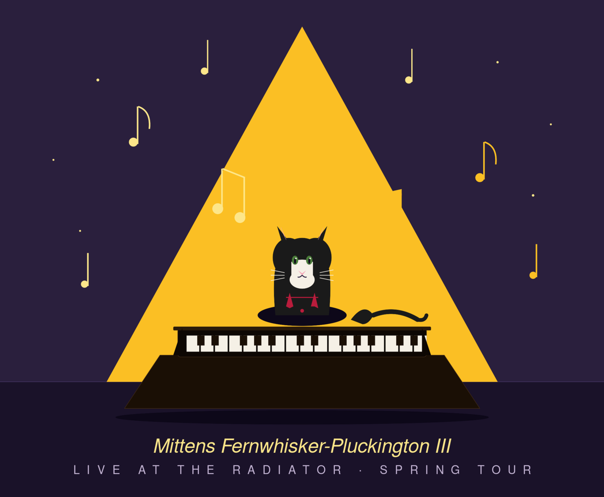 Mittens Fernwhisker-Pluckington III Announces "The Curtains, Vertically" World Tour