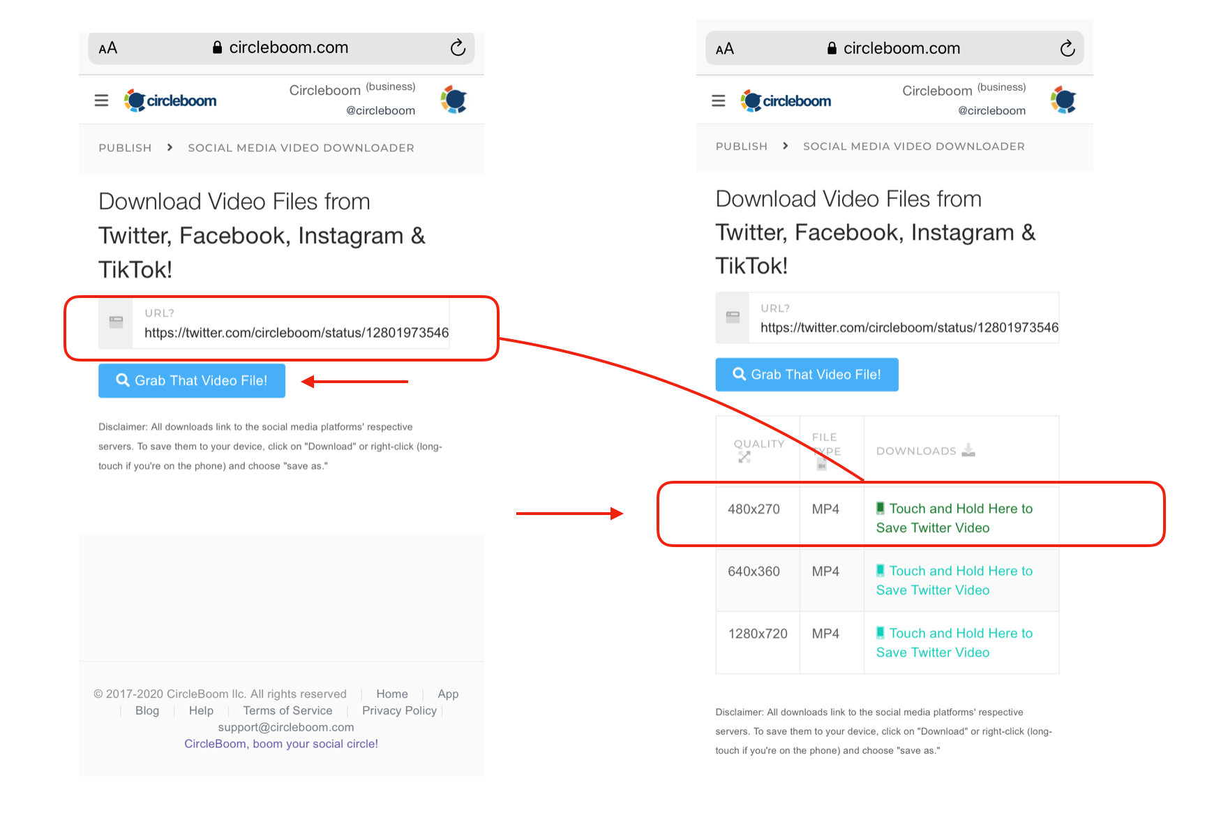 Download Twitter videos.