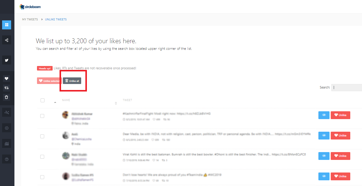 How to Delete all Twitter Likes