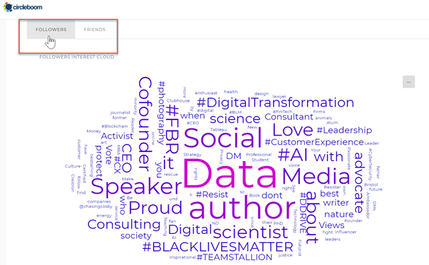 Circleboom's Interest Cloud enables you to know your audience in-depth.