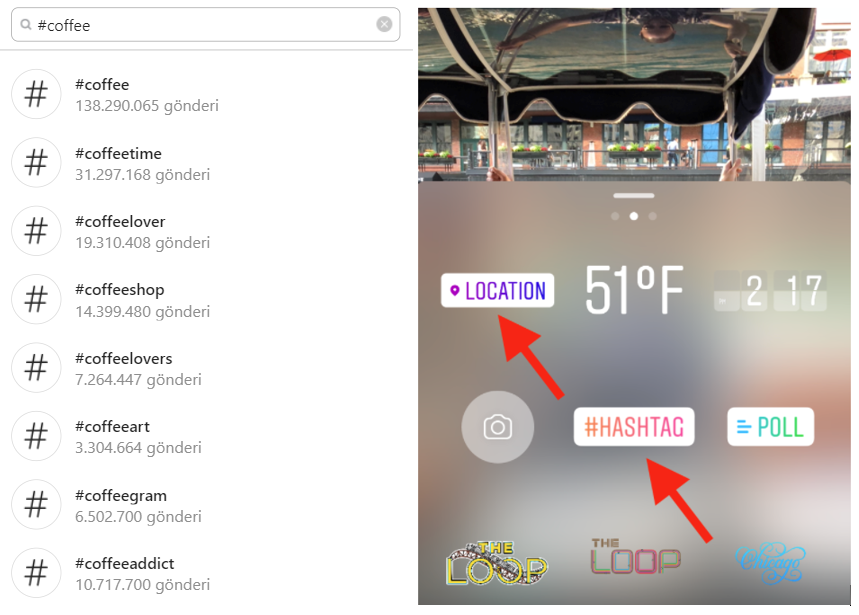 Adding hashtags and geotags to Instagram Stories