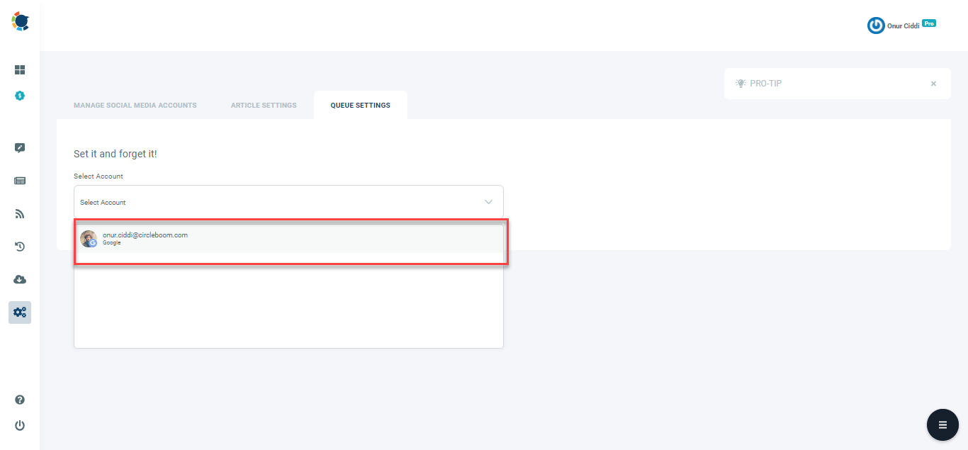 Set your queue settings