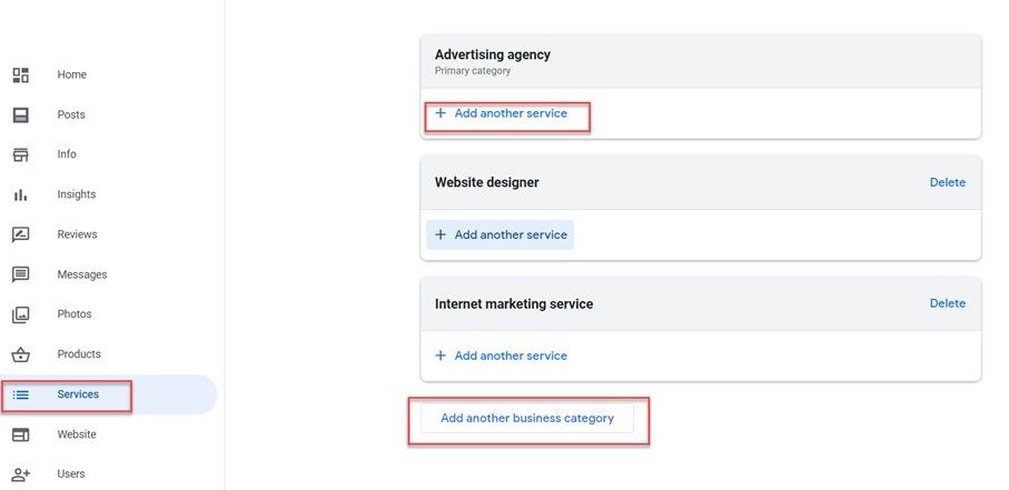 Also, you can add services to GMB listing if you do not sell physical goods