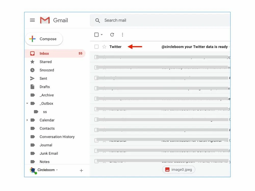 Save the Twitter Archive zip file to your computer