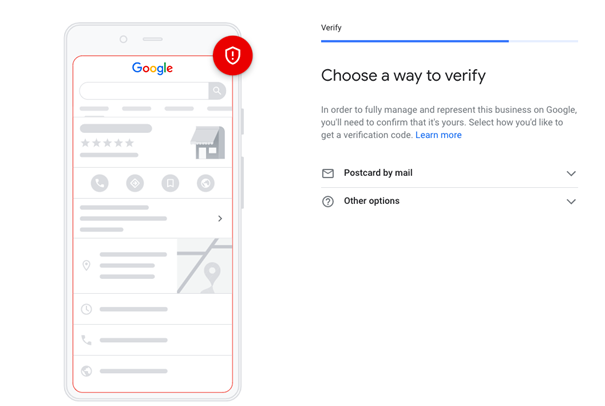 Google My Business verification is initial step of GMB optimization
