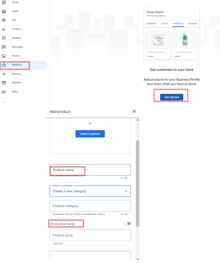 Adding products to your GMB listing will incease relevance in your ranking factors