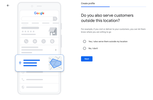 Delivery businesses or service providers should state their serving areas.