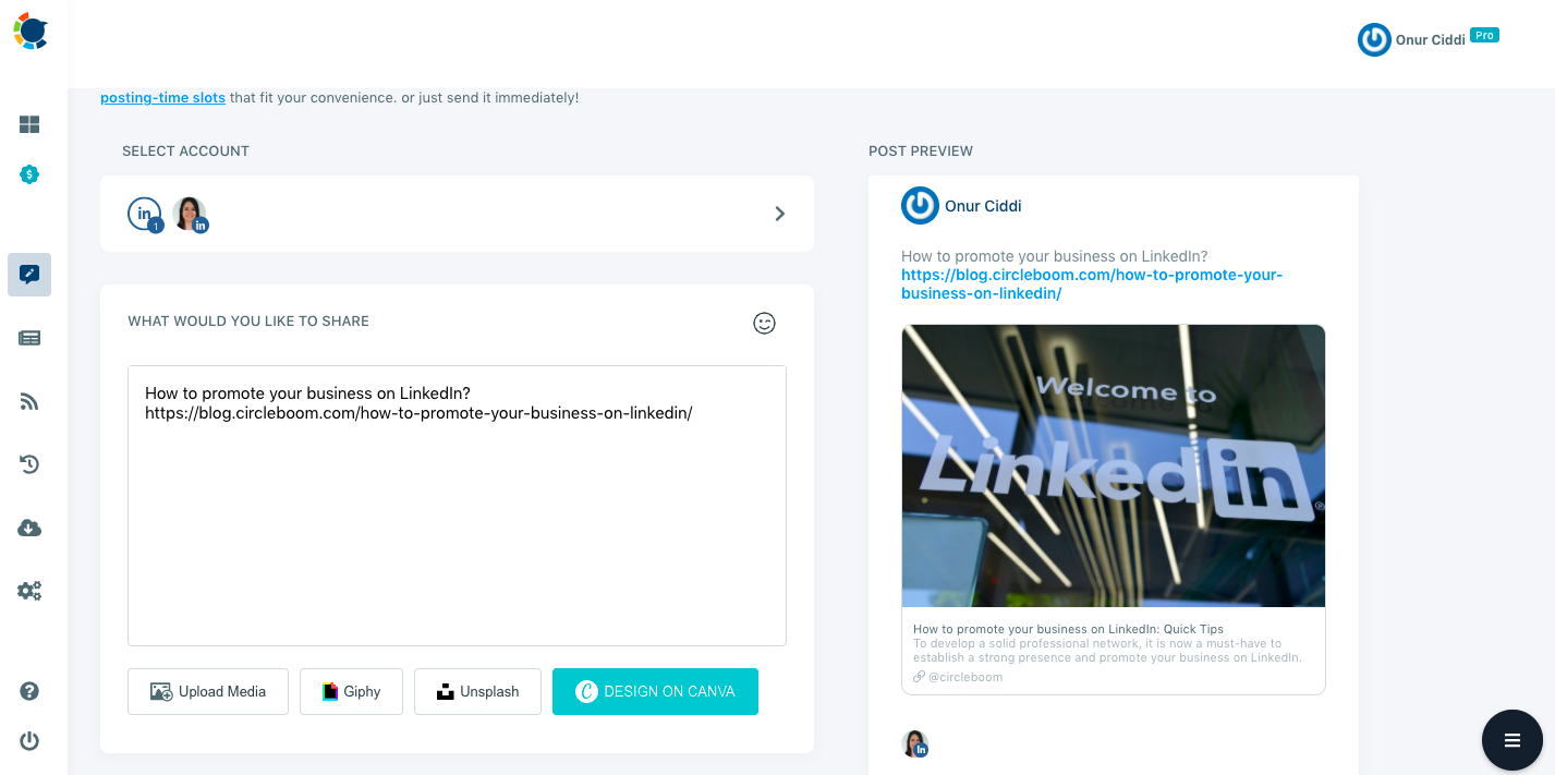 You can preview your post as it's being created on the right hand.