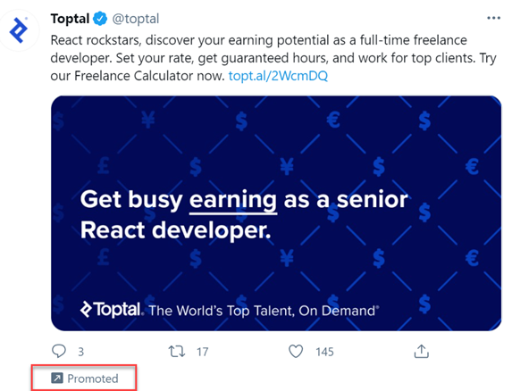 Promoted tweets can help you gain a lot of visibility