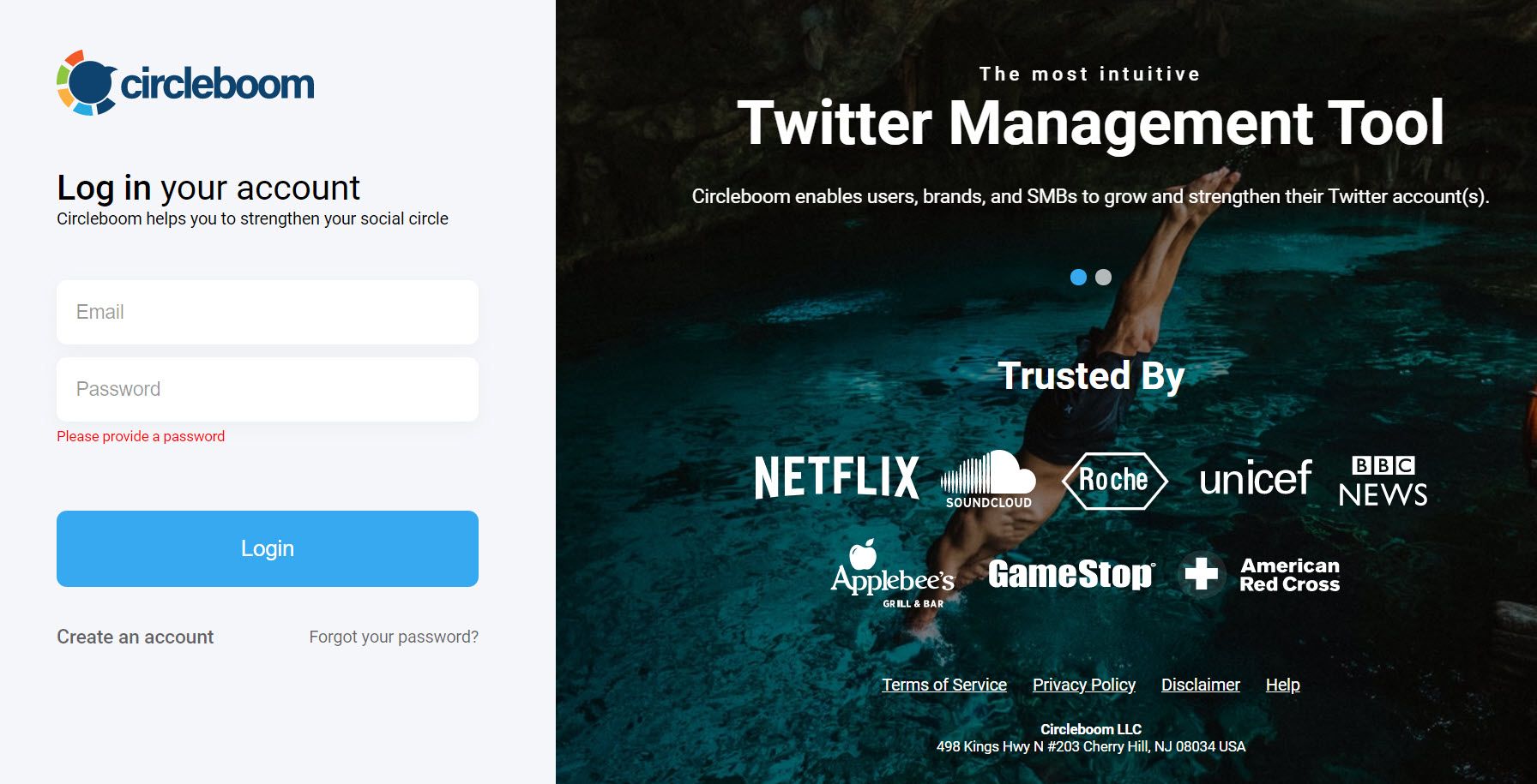 Creating an account is needed to connect different social media accounts